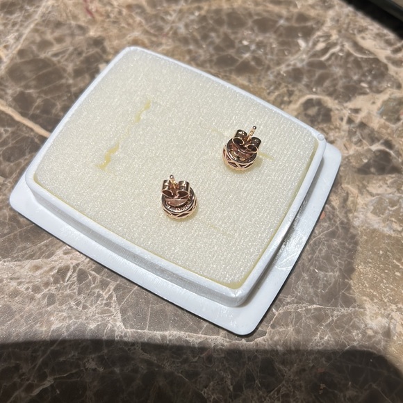 Morganite and Diamond earrings - Picture 4 of 10